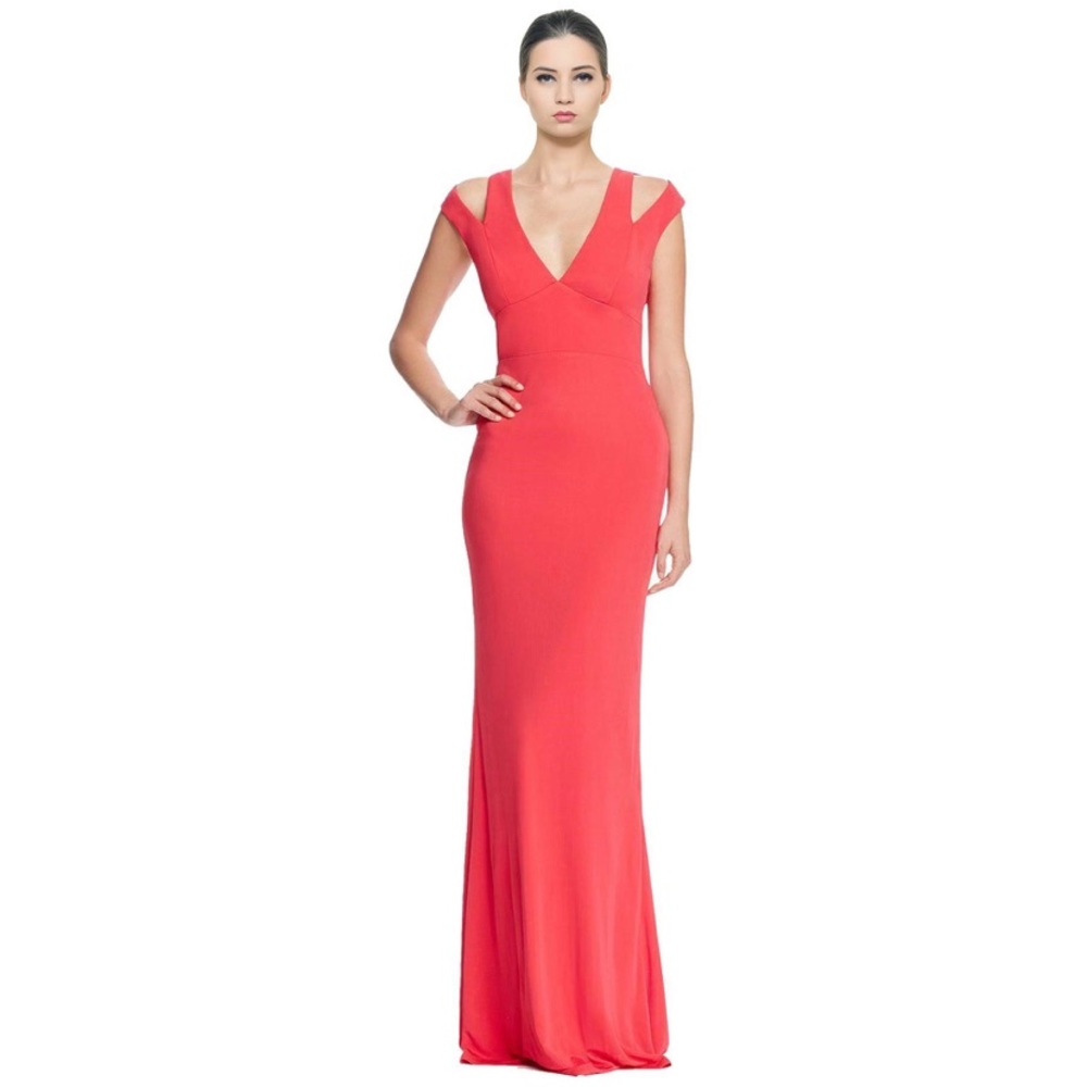 ABS Allen Schwartz Red Evening Gown
